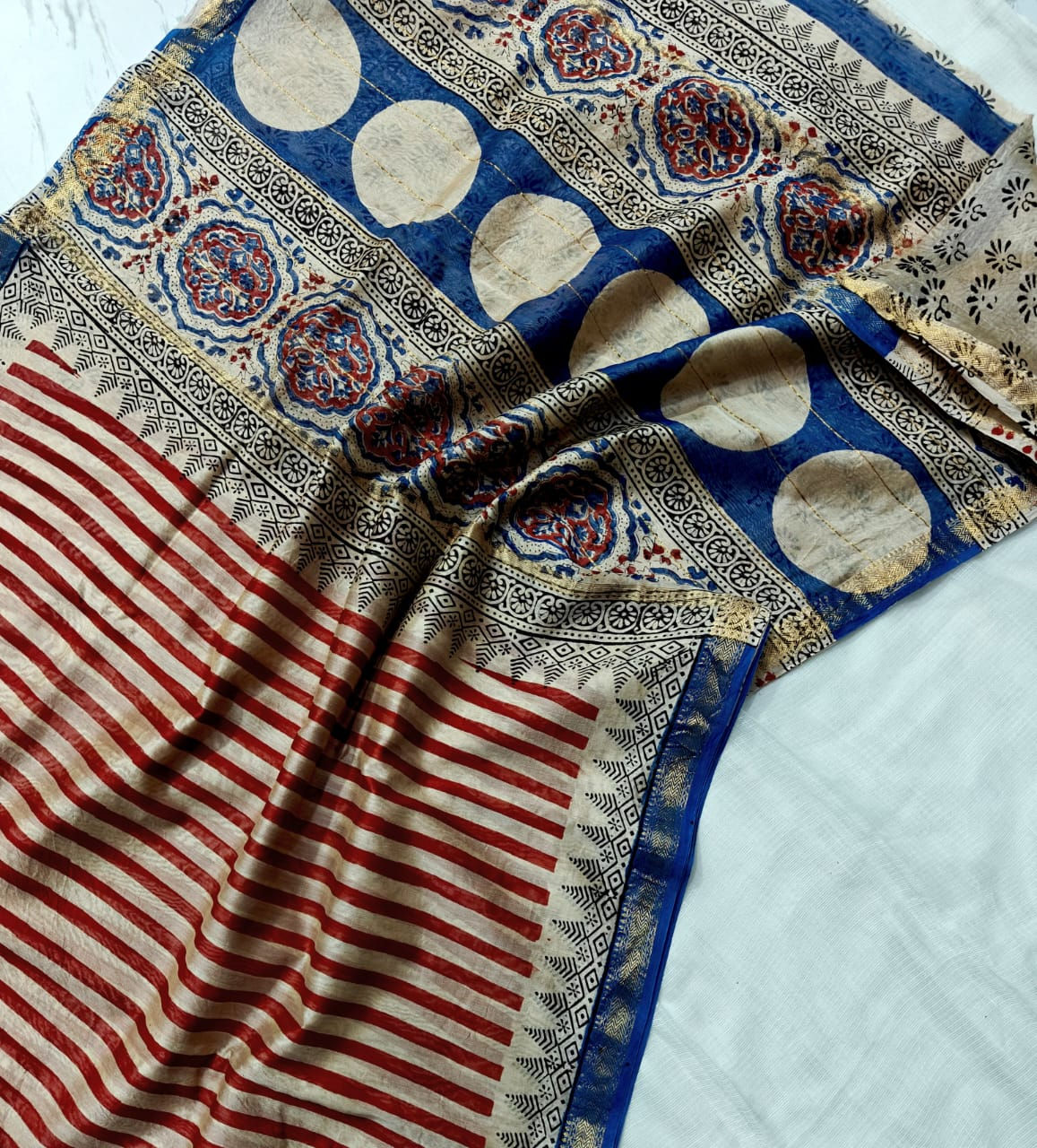 Pure Maheshwari Silk Saree