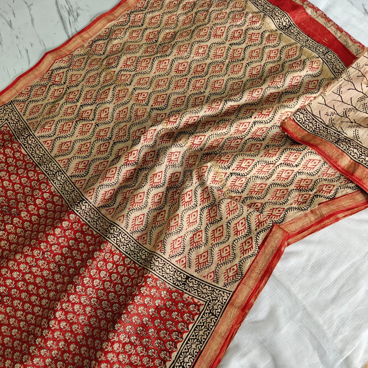 Pure Maheshwari Silk Saree