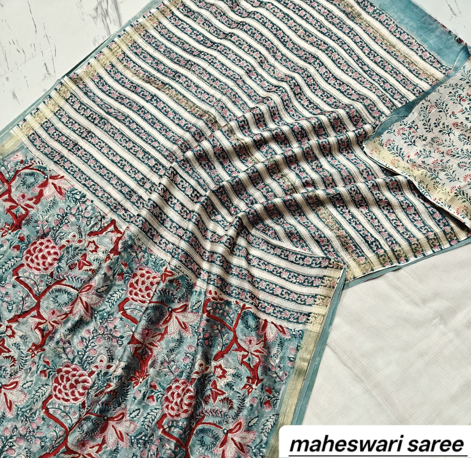 Pure Maheshwari Silk Saree