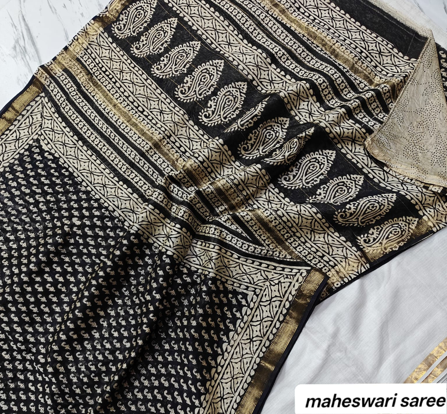 Pure Maheshwari Silk Saree