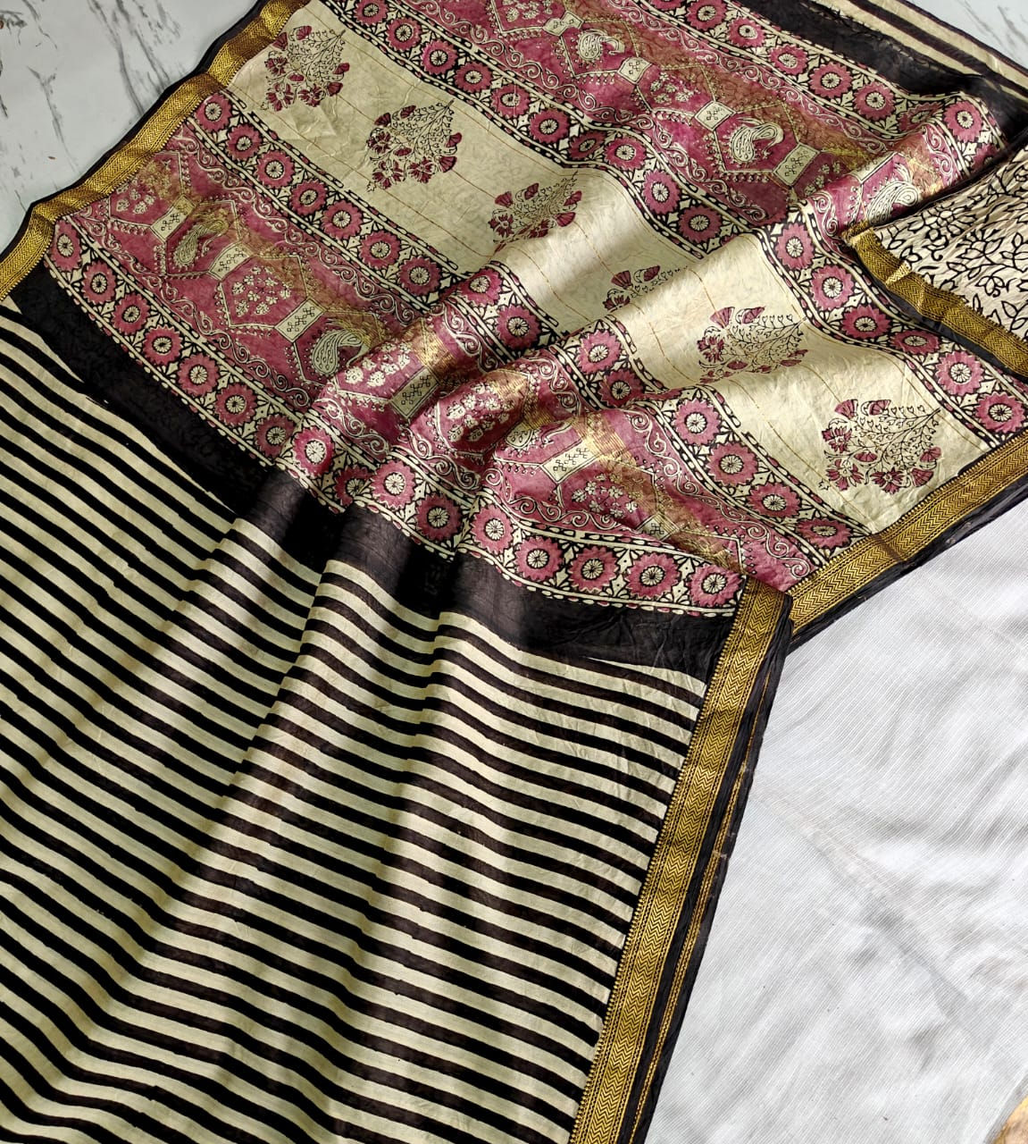 Pure Maheshwari Silk Saree