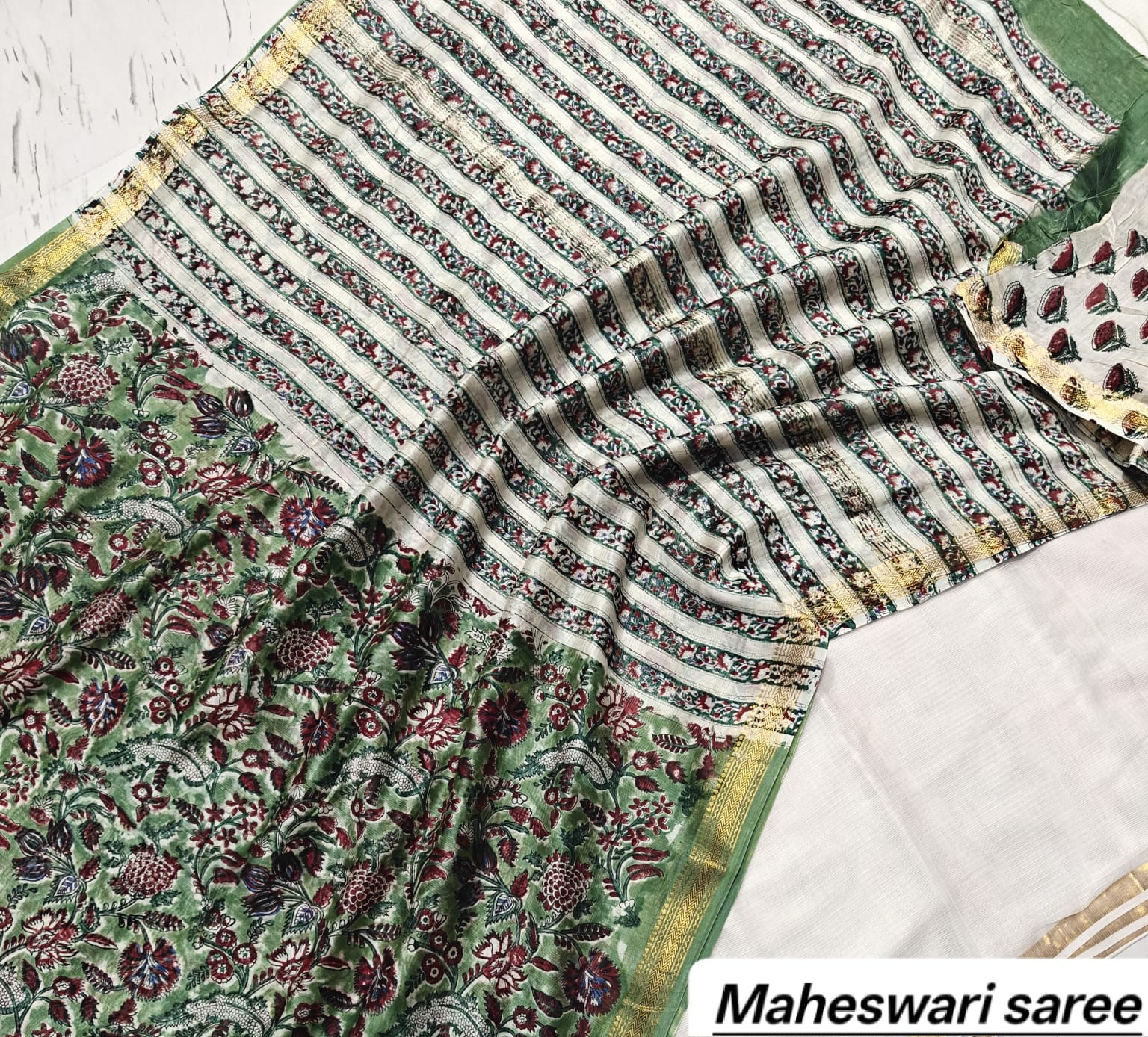 Pure Maheshwari Silk Saree