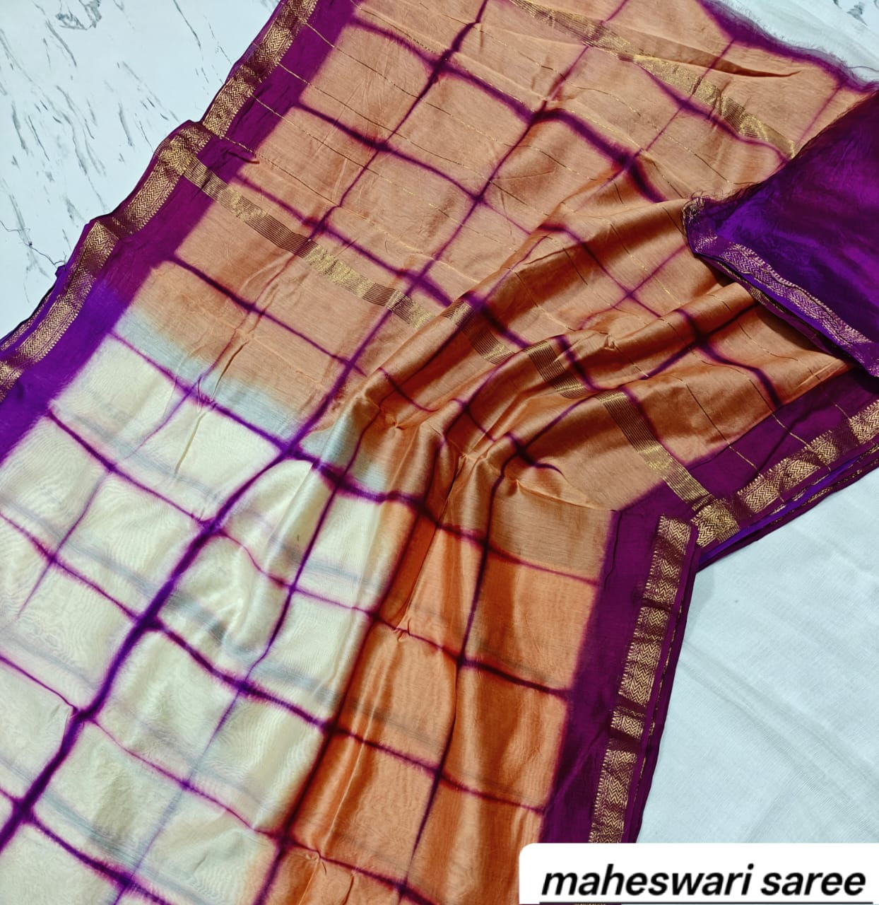 Pure Maheshwari Silk Saree