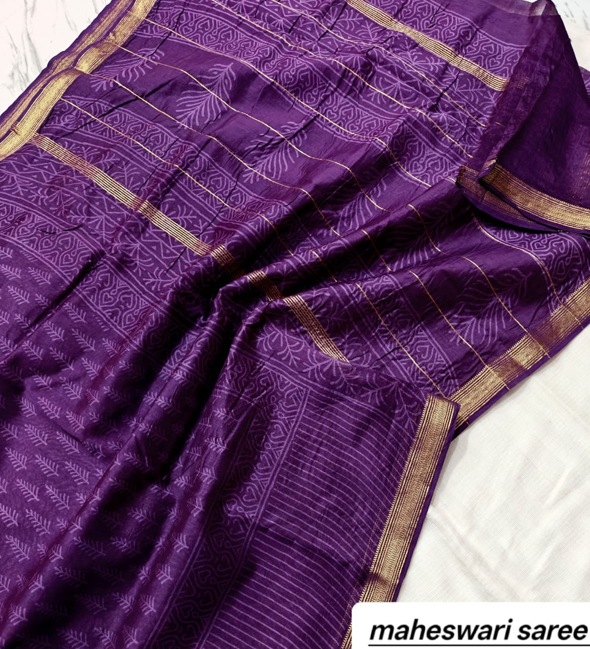Pure Maheshwari Silk Saree