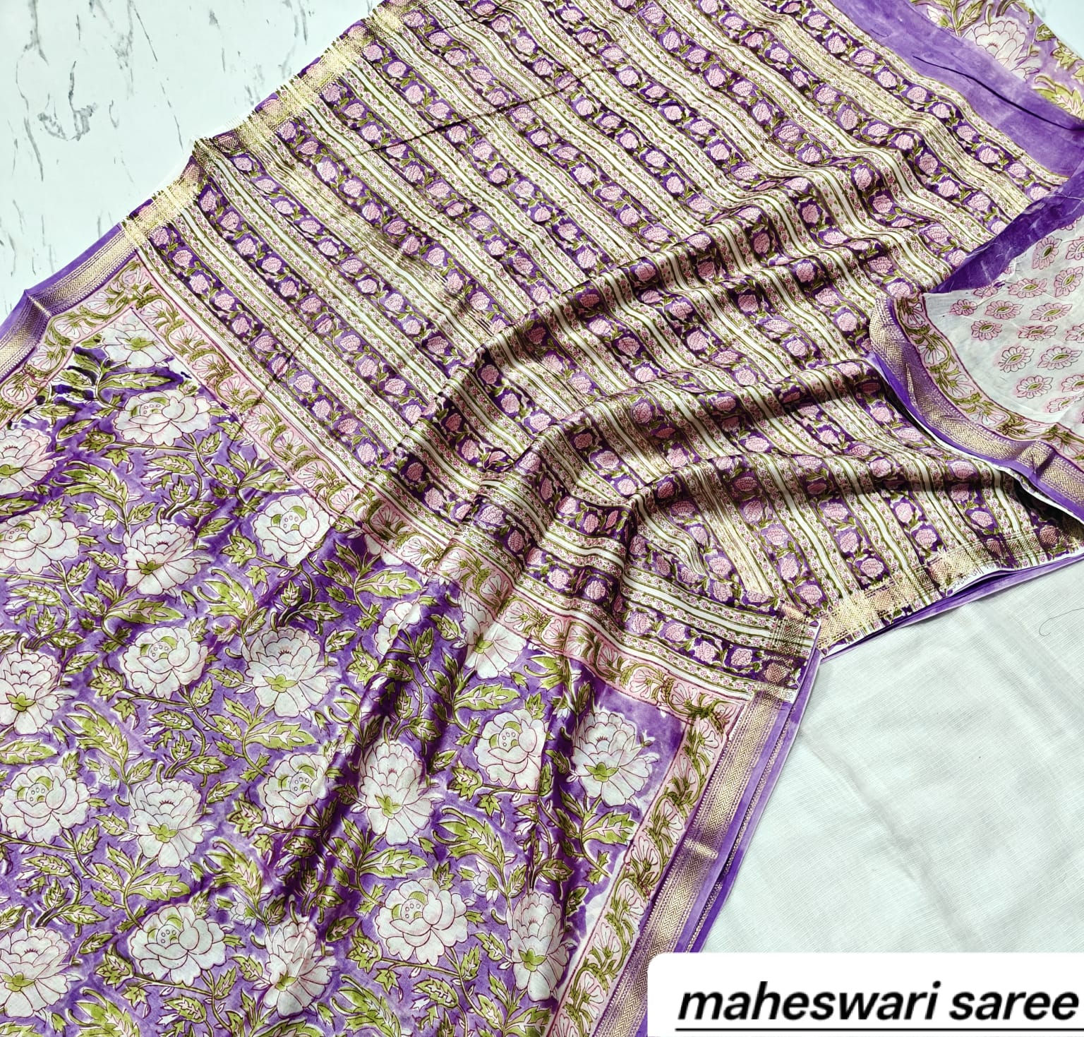 Pure Maheshwari Silk Saree