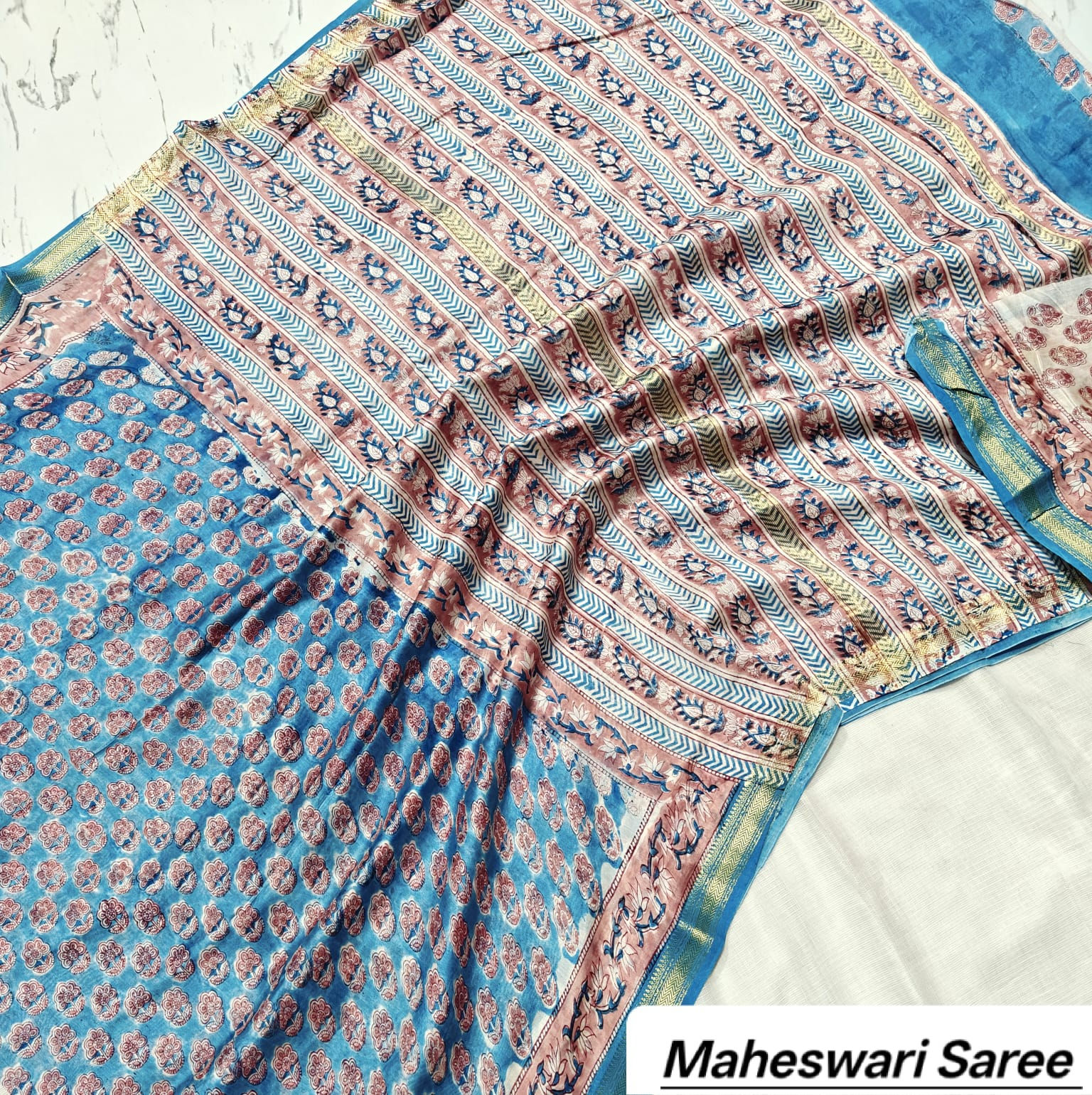Pure Maheshwari Silk Saree