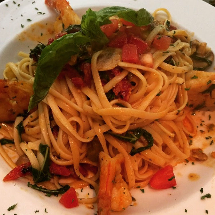 shrimp mushroom Linguini