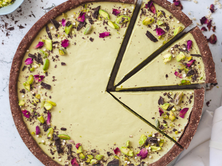 Ultra Creamy Pistachio & Cacao Tart