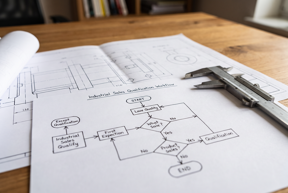 Technical sales qualification and engineering workflow breakdown for B2B industrial machinery expansion.
