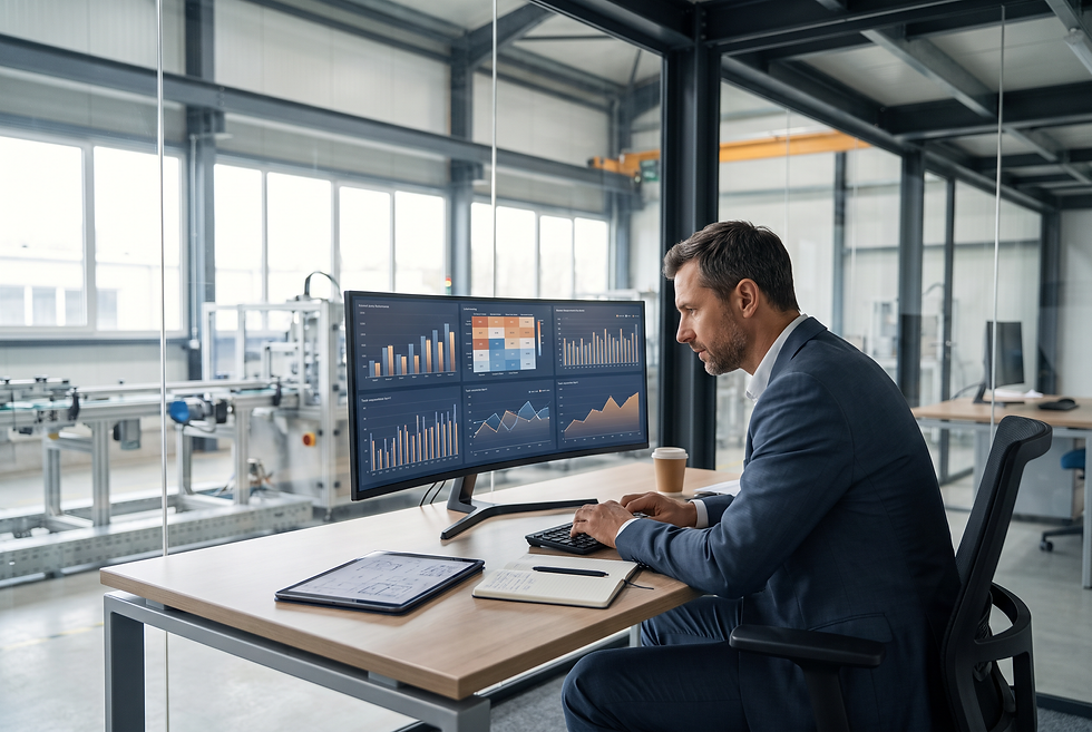 Manufacturing sales director evaluating automated sales intelligence and daily reporting.
