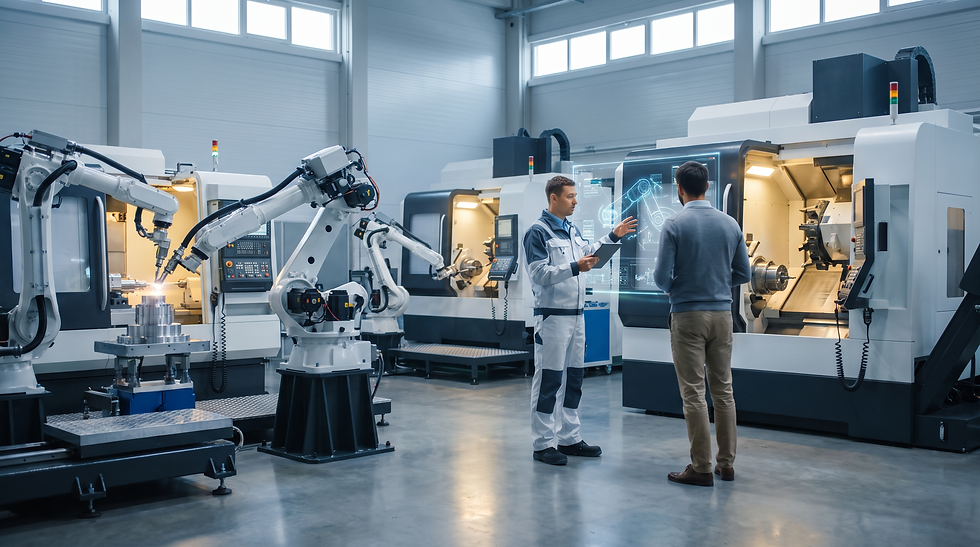 Industrial manufacturing facility illustrating technical sales environment and capital equipment operations discussed in the case study.