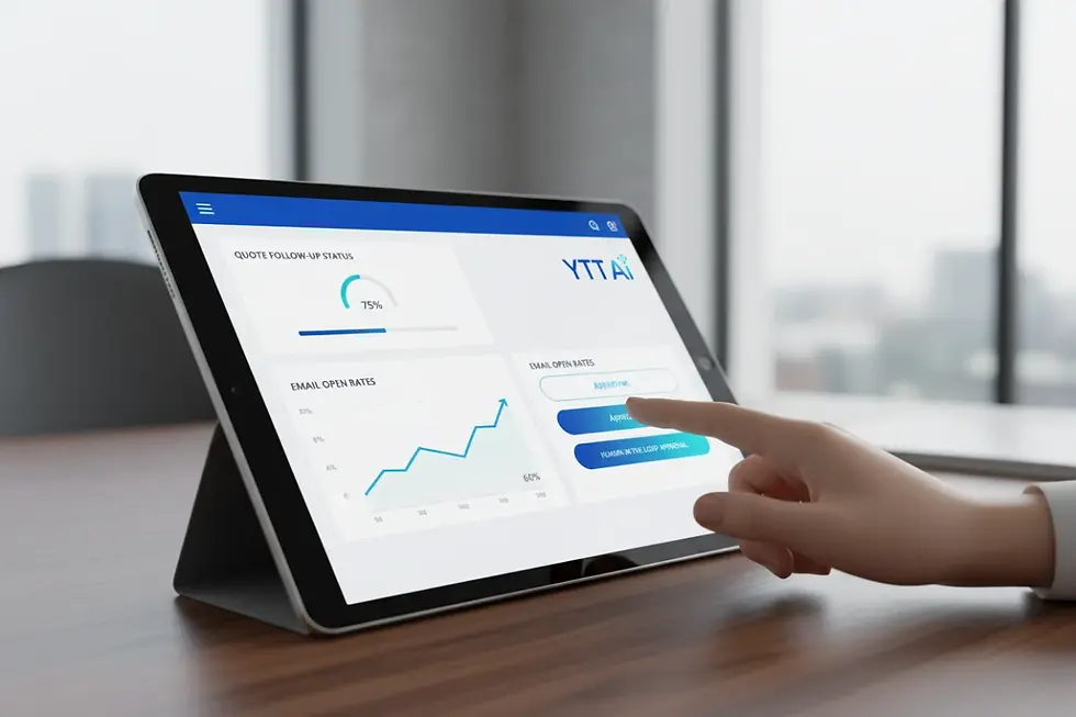 Sales automation tools and quote follow-up software dashboard.