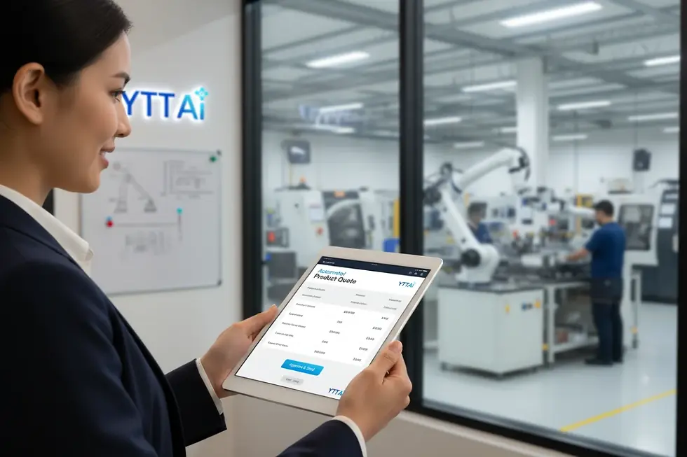 A sales manager approving a quote drafted by configure price quote software.