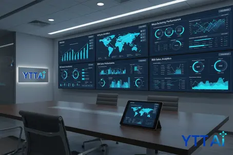 A modern analytics dashboard representing sales enablement for manufacturers.