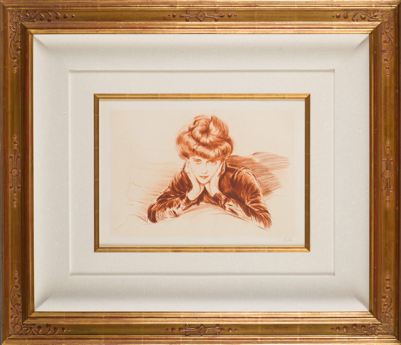 Helleu "Le Visage Encadre"