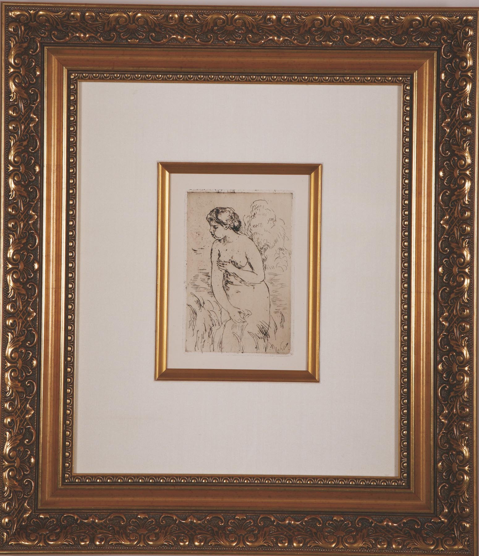 Renoir Baigneuse Debout a Mi-Jambes