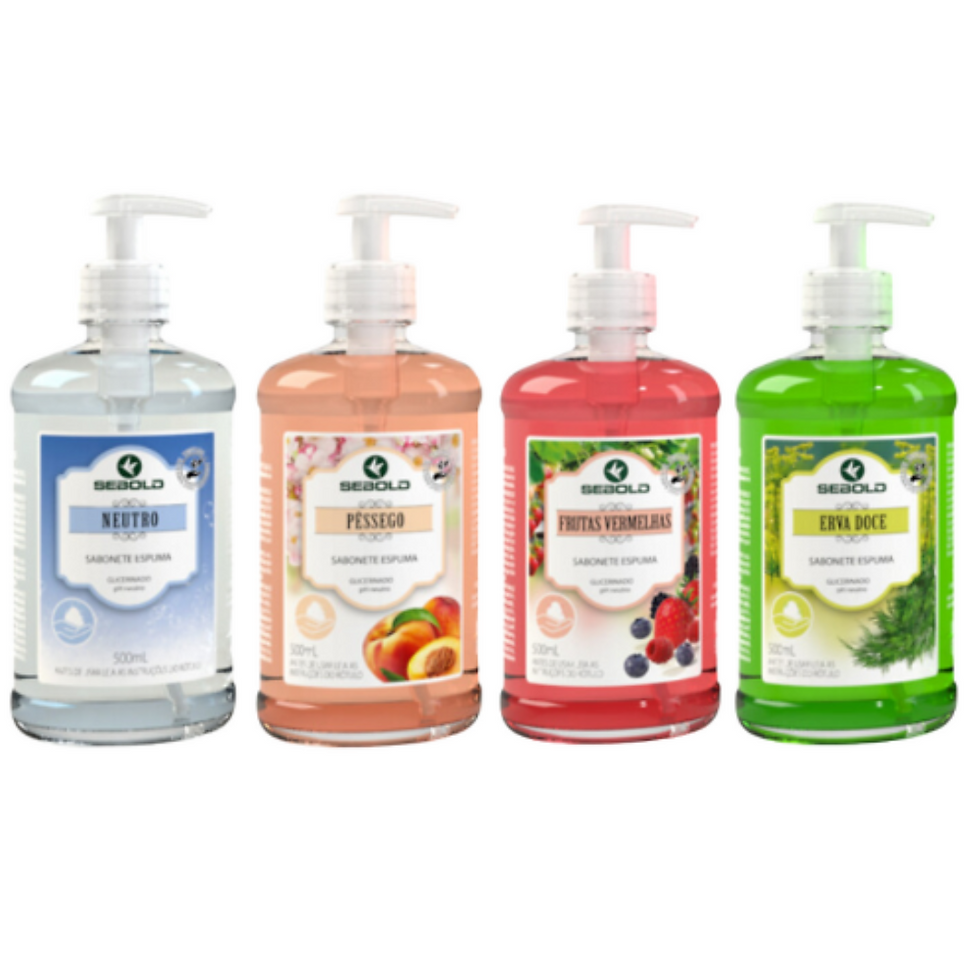 SABONETE ESPUMA ( DIV. AROMAS ) 500ML - SEBOLD