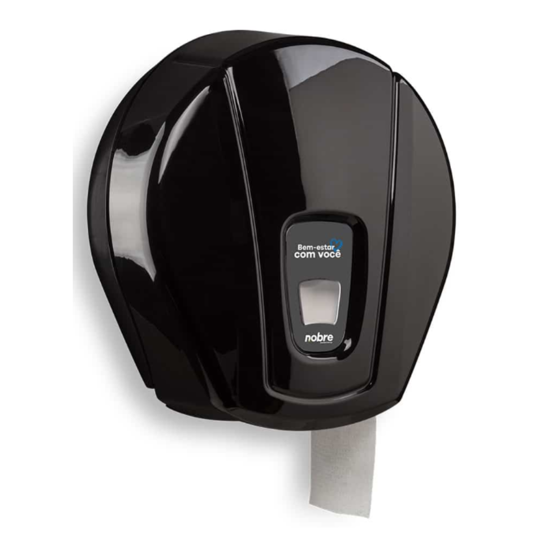 DISPENSER PAPEL HIG. ROLÃO 300/500M PRETO CITY -NOBRE