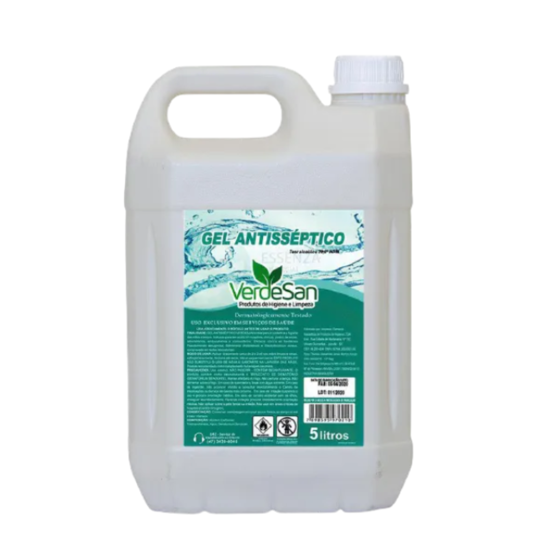ALCOOL GEL ANTISSEPTICO 70% 5L - VERDESAN