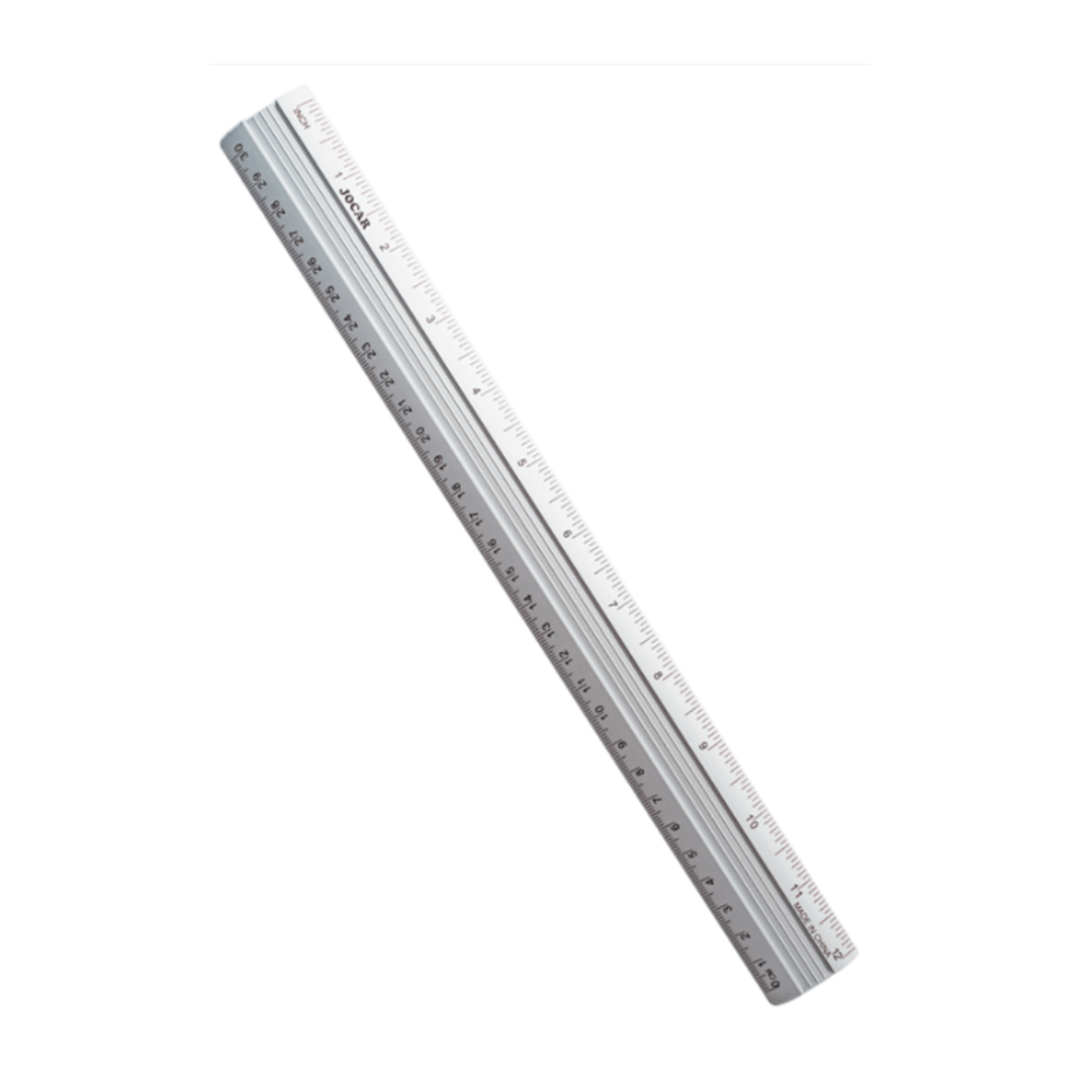 REGUA DE ALUMINIO JOCAR OFFICE 30CM UNIDADE 99001 - LEONORA