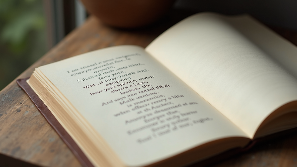 Close-up view of a notebook with handwritten spoken word poetry