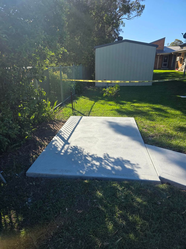 Concrete slab prepared for outdoor shelter Bateau Bay Central Coast