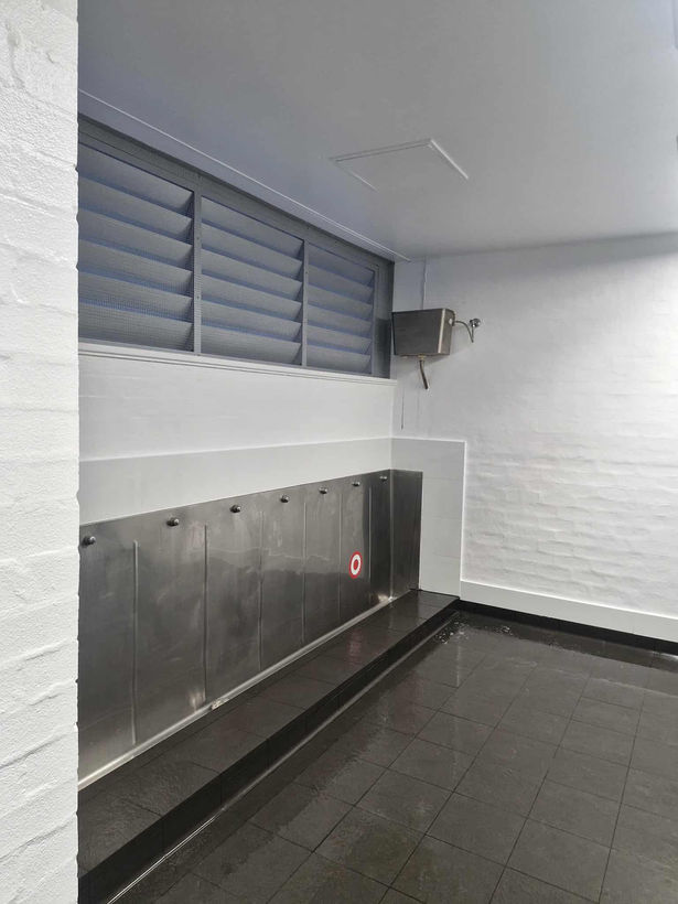 Completed male bathroom renovation at Ettalong Public School