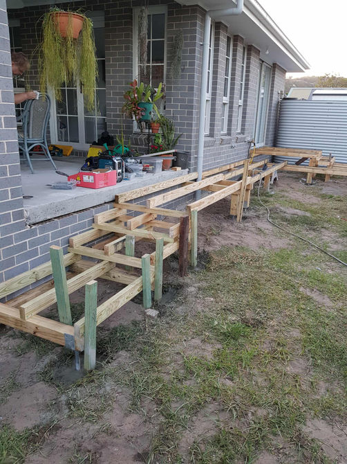 Boardwalk deck framing Umina Beach Central Coast