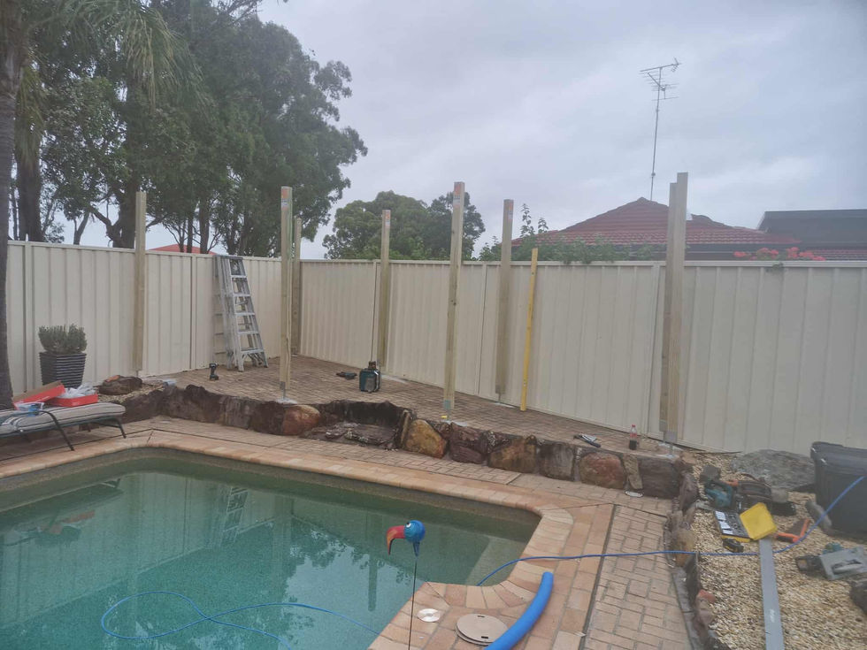 New timber pergola installed in residential backyard St Clair Western Sydney