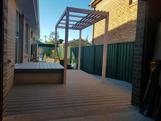 Finished Ecodeck entertaining deck Umina Beach Central Coast