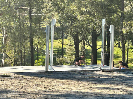 Site preparation for steel shed construction in Pitt Town