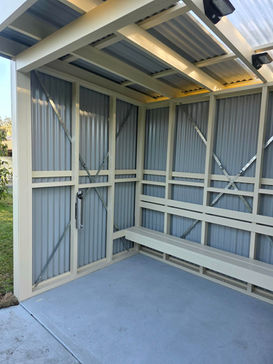 Interior construction outdoor shelter aged care facility NSW