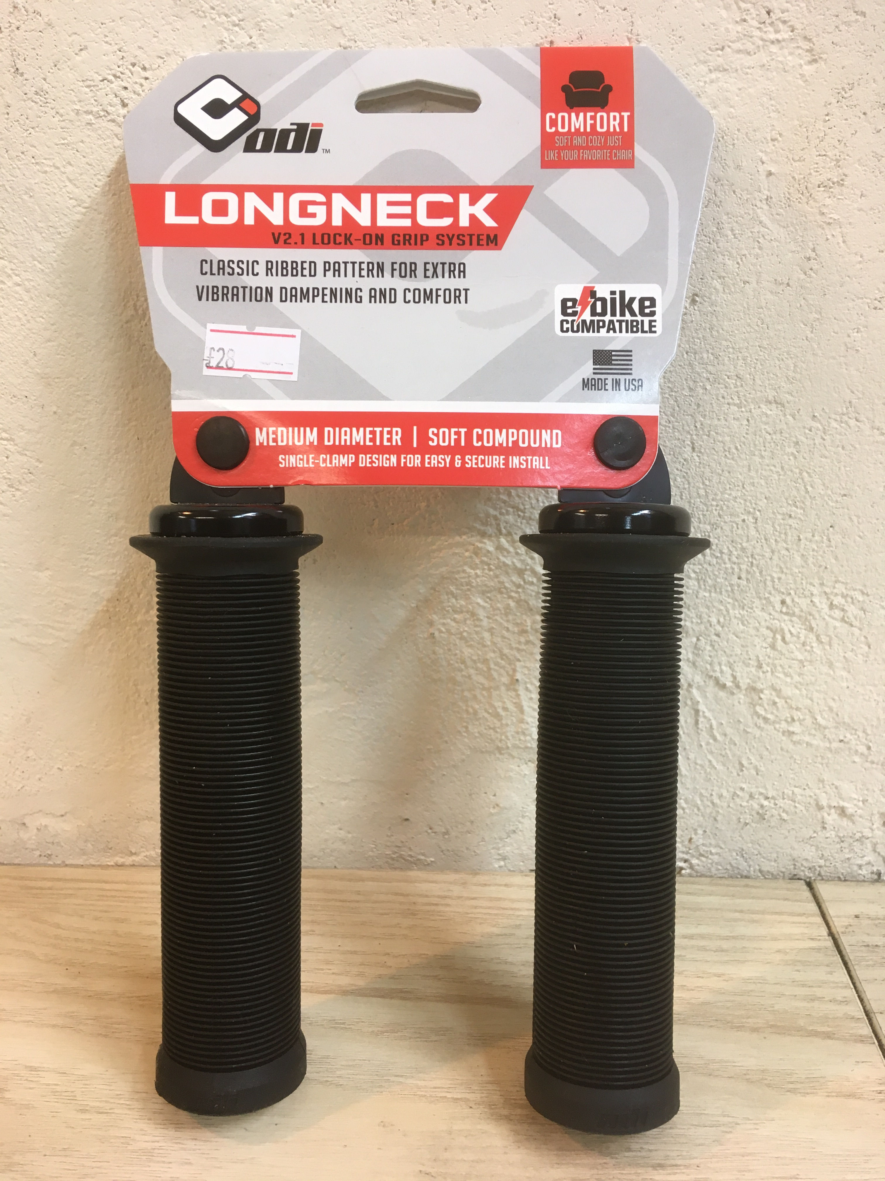 Longneck V2.1  Lock On Grips 140mm - Black