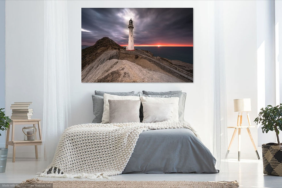 Thumbnail: Storm and lighthouse at Castlepoint NZ