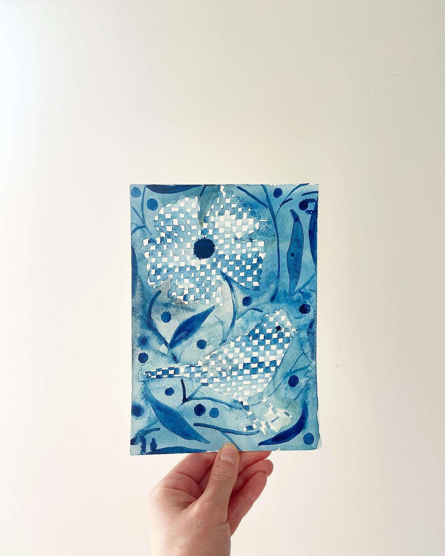 Checkered Blue Tit - Paper Collection