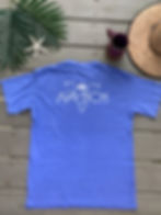 Thumbnail: Simple back view of NAV BCH Soundside Tee in Soundside Blue color