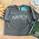 Thumbnail: Front view of NAV BCH Crop-Top Tee in Sailboat Gray color