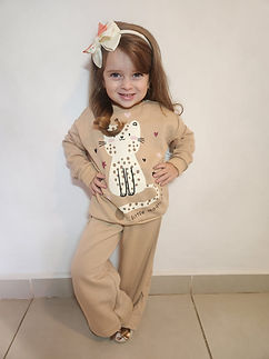 Conjunto Infantil Menina Moletom Cat
