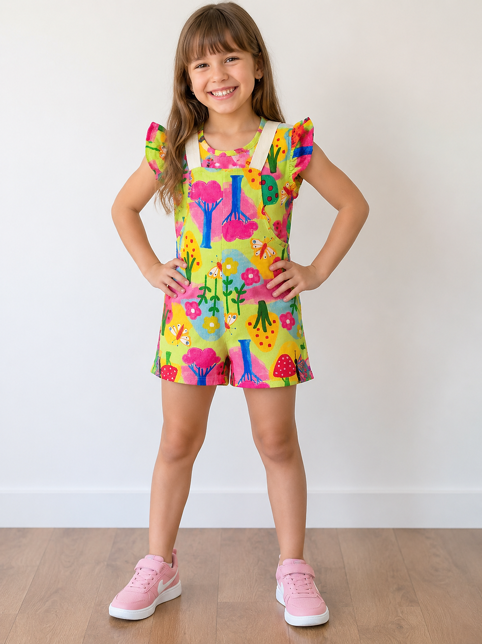 Macaquinho Infantil Menina Canelado - GG