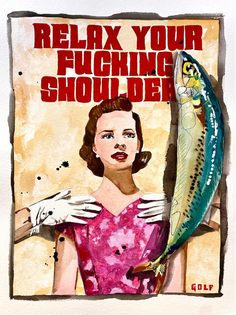 Fish on a poster