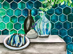 Sardines and Green Tiles