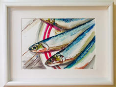 Sardines on a plate