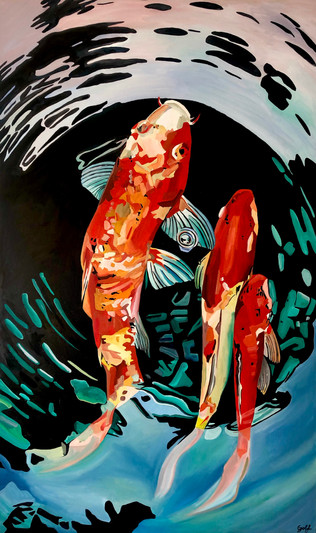 Red Koi in water SOLD