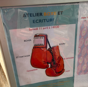 Un atelier boxe et écriture au samu social de Paris