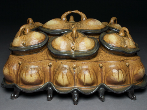 Rectangular 7 Lidded Form Side View