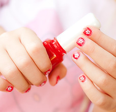 Flower Painted Nails