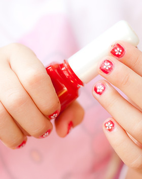 Flower Painted Nails