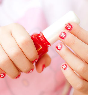Flower Painted Nails