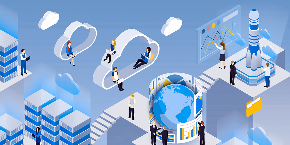 cloud technology and cloud analytics vector image