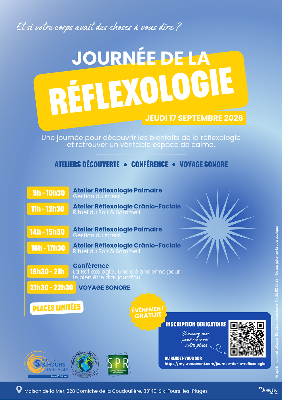 Journée de bien-être à Six Fours Les Plages. Rdv pour la Reflexologie et la sonothérapie.